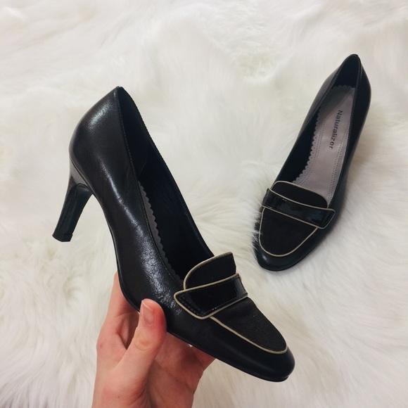 Naturalizer Shoes - Naturalizer Dark Brown Leather Suede Heels | 4.5